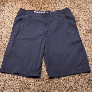 Wrangler Mens Outdoor Series Cargo Shorts Navy Blue 32 Hiking Performance
